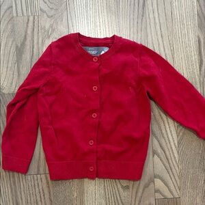 Primary Bright Red Kids Cardigan